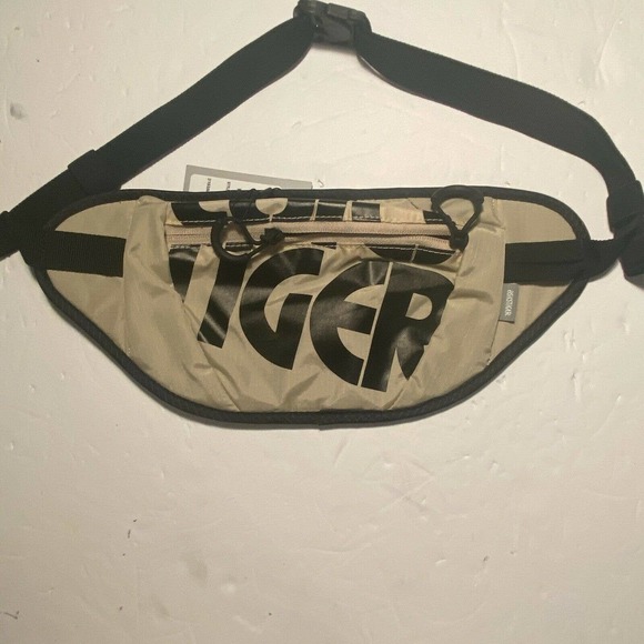 ASICS Bag Asics Waist Pouch Fanny Pack Beige Strap - Picture 3 of 6